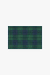 Buffalo Plaid Blackwatch Flatwoven Rug Green - 60x90 - Machine Washable Area Rug - Kid & Pet Friendly - Indoor Rugs - Ruggable - thumbnail 1
