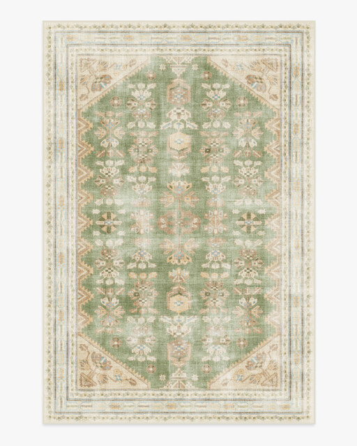 Pradera Olive & Sand Flatwoven Rug - 200x290 - Machine Washable Area Rug - Kid & Pet Friendly - Indoor Rugs - Ruggable - image 1