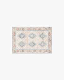 Zosia Cream & Light Blue Rug - 60x90 - Machine Washable Area Rug - Kid & Pet Friendly - Indoor Rugs - Ruggable - thumbnail 1
