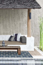 Savannah Navy Blue Outdoor Rug - 75x215 - Machine Washable Area Rug - Kid & Pet Friendly - Outdoor Rugs - Ruggable - thumbnail 2