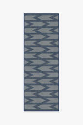 Savannah Navy Blue Outdoor Rug - 75x215 - Machine Washable Area Rug - Kid & Pet Friendly - Outdoor Rugs - Ruggable - thumbnail 1