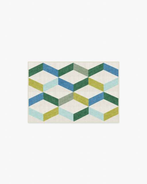 Kya Teal Rug - 60x90 - Machine Washable Area Rug - Kid & Pet Friendly - Indoor Rugs - Ruggable - image 1