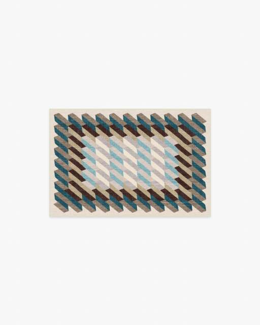 Echo Slate Blue Rug - 60x90 - Machine Washable Area Rug - Kid & Pet Friendly - Indoor Rugs - Ruggable - image 1