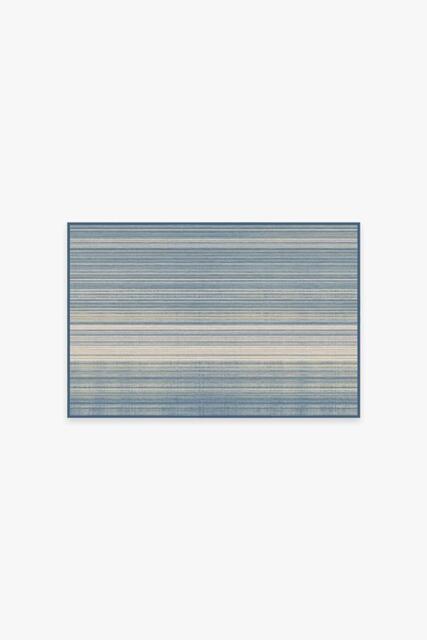 Coastal Linear Stripe Slate Rug Blue - 60x90 - Machine Washable Area Rug - Kid & Pet Friendly - Indoor Rugs - Ruggable - image 1
