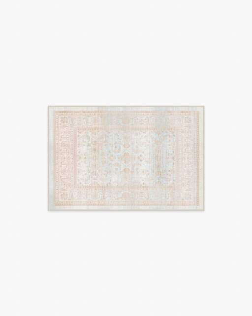 Ophelia Sand & Blue Rug - 60x90 - Machine Washable Area Rug - Kid & Pet Friendly - Indoor Rugs - Ruggable - image 1