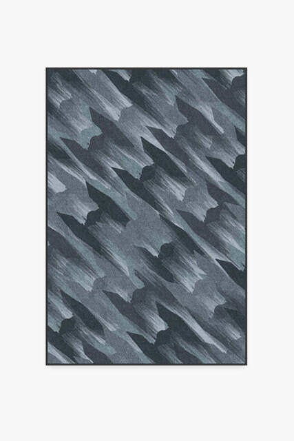 TIE Fighter Houndstooth Blue Flatwoven Rug - 120x185 - Machine Washable Area Rug - Kid & Pet Friendly - Indoor Rugs - Ruggable - image 1