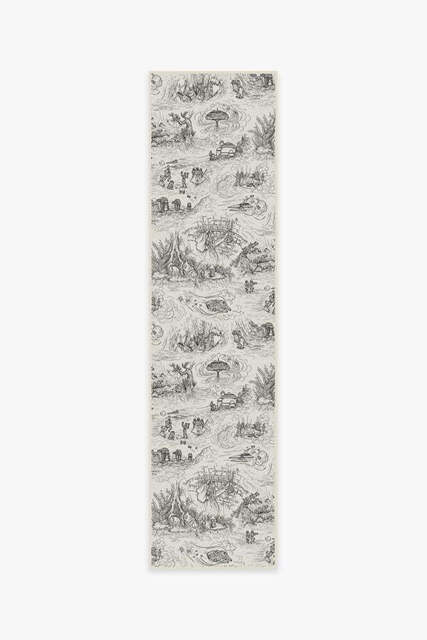 Star Wars Toile White Flatwoven Rug - 75x305 - Machine Washable Area Rug - Kid & Pet Friendly - Indoor Rugs - Ruggable - image 1