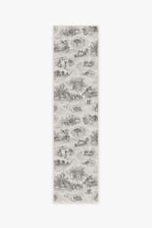 Star Wars Toile White Flatwoven Rug - 75x305 - Machine Washable Area Rug - Kid & Pet Friendly - Indoor Rugs - Ruggable