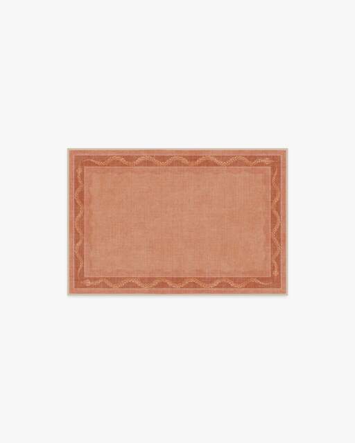 Serpent Border Coral Rug by Matthew Williamson - 60x90 - Machine Washable Area Rug - Kid & Pet Friendly - Indoor Rugs - Ruggable - image 1