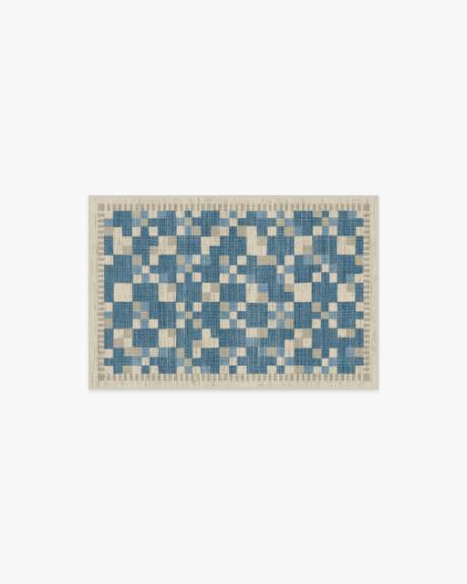 Blake Blue Rug - 60x90 - Machine Washable Area Rug - Kid & Pet Friendly - Indoor Rugs - Ruggable - image 1