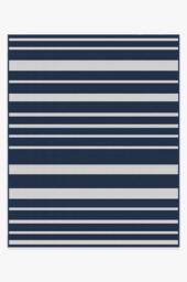 Sailmaker Stripe Blue Outdoor Rug - 245x305 - Machine Washable Area Rug - Kid & Pet Friendly - Outdoor Rugs - Ruggable