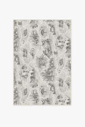 Star Wars Toile White Flatwoven Rug - 120x185 - Machine Washable Area Rug - Kid & Pet Friendly - Indoor Rugs - Ruggable - thumbnail 1