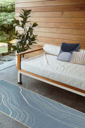 Kalder Slate Blue Outdoor Rug - 75x215 - Machine Washable Area Rug - Kid & Pet Friendly - Outdoor Rugs - Ruggable - thumbnail 2