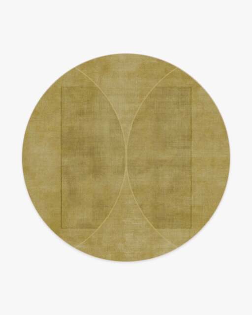 Ayla Gold Rug by Architectural Digest - 245 Round - Machine Washable Area Rug - Kid & Pet Friendly - Indoor Rugs - Ruggable - image 1