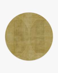 Ayla Gold Rug by Architectural Digest - 245 Round - Machine Washable Area Rug - Kid & Pet Friendly - Indoor Rugs - Ruggable