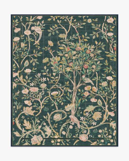 Melsetter Teal Green Flatwoven Rug by Morris & Co. - 245x305 - Machine Washable Area Rug - Kid & Pet Friendly - Indoor Rugs - Ruggable - image 1