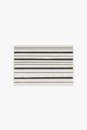 Hudson Stripe Black Rug - 60x90 - Machine Washable Area Rug - Kid & Pet Friendly - Indoor Rugs - Ruggable - thumbnail 1
