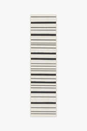 Hudson Stripe Black Rug - 60x90 - Machine Washable Area Rug - Kid & Pet Friendly - Indoor Rugs - Ruggable - thumbnail 2
