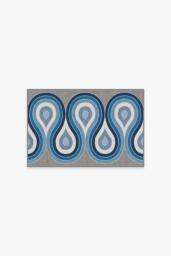 Milano Blue Steel Rug by Jonathan Adler - 60x90 - Machine Washable Area Rug - Kid & Pet Friendly - Indoor Rugs - Ruggable - thumbnail 1