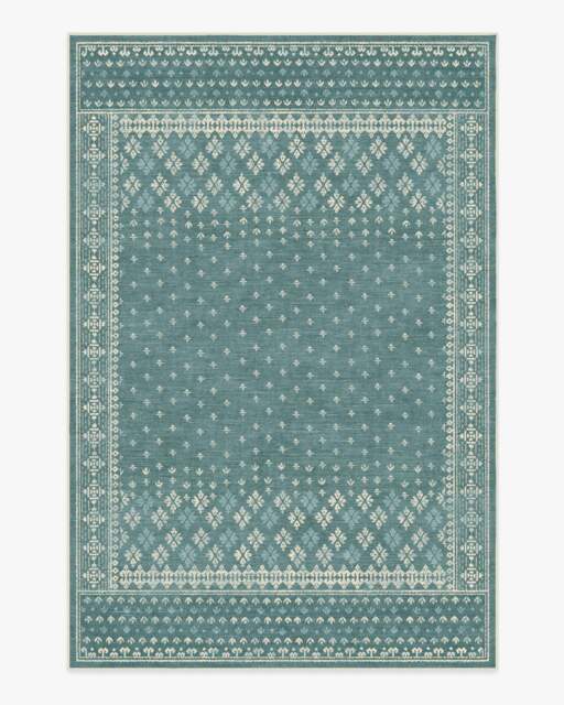 Fernanda Slate Blue Rug - 200x290 - Machine Washable Area Rug - Kid & Pet Friendly - Indoor Rugs - Ruggable - image 1