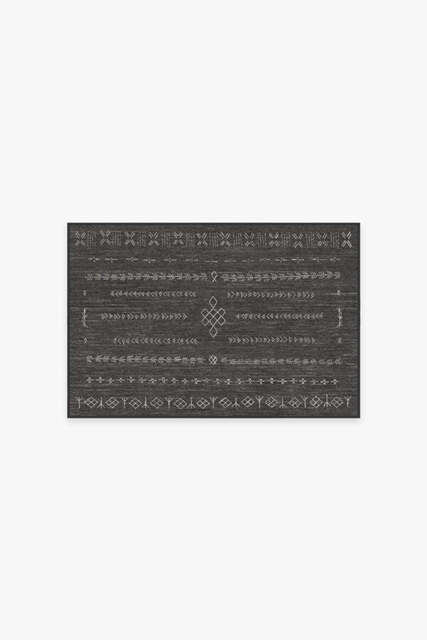 Astrid Soft Black Rug - 60x90 - Machine Washable Area Rug - Kid & Pet Friendly - Indoor Rugs - Ruggable - image 1