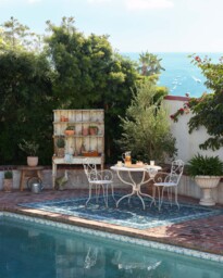 Della Blue & Ivory Outdoor Rug - 75x215 - Machine Washable Area Rug - Kid & Pet Friendly - Outdoor Rugs - Ruggable - thumbnail 2