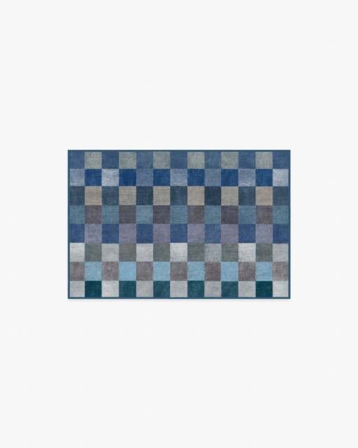 Flux Blue Rug - 60x90 - Machine Washable Area Rug - Kid & Pet Friendly - Indoor Rugs - Ruggable - image 1