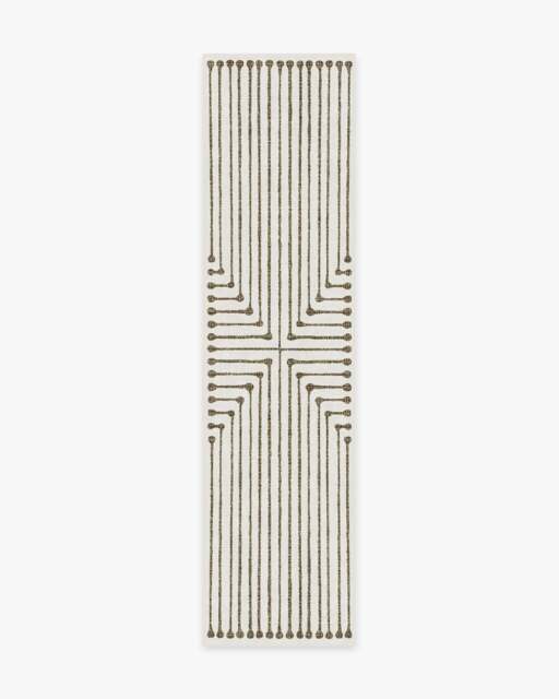 Inkdrop Camel & Ivory Rug by Jonathan Adler - 75x305 - Machine Washable Area Rug - Kid & Pet Friendly - Indoor Rugs - Ruggable