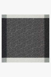 Gingham Plaid Black & White Outdoor Rug - 275x365 - Machine Washable Area Rug - Kid & Pet Friendly - Indoor Rugs - Ruggable - thumbnail 4