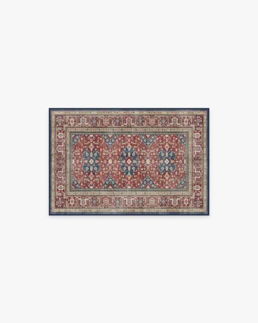 Alessia Royal Red Rug - 60x90 - Machine Washable Area Rug - Kid & Pet Friendly - Indoor Rugs - Ruggable - image 1