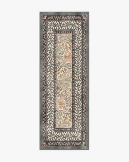 Provence Grey & Coral Rug - 75x215 - Machine Washable Area Rug - Kid & Pet Friendly - Indoor Rugs - Ruggable - image 1