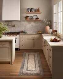 Provence Grey & Coral Rug - 75x215 - Machine Washable Area Rug - Kid & Pet Friendly - Indoor Rugs - Ruggable - thumbnail 2