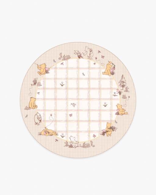 A Picnic Together Cream Multicolour Rug Beige - 185 Round - Machine Washable Area Rug - Kid & Pet Friendly - Indoor Rugs - Ruggable - image 1
