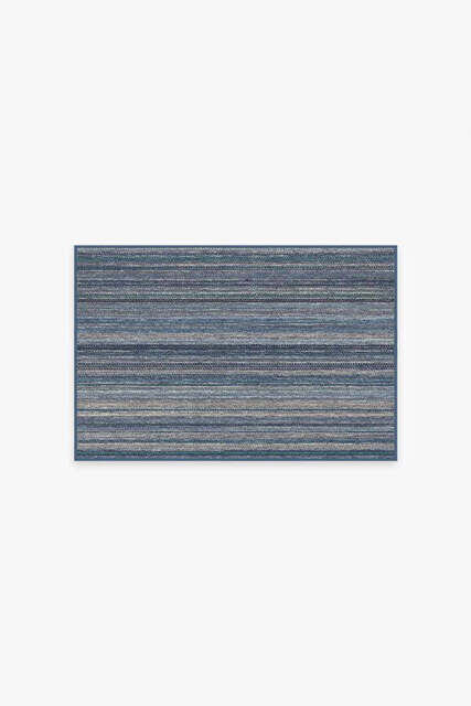 Multi Stripe Blue Rug - 60x90 - Machine Washable Area Rug - Kid & Pet Friendly - Indoor Rugs - Ruggable - image 1
