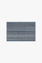 Multi Stripe Blue Rug - 60x90 - Machine Washable Area Rug - Kid & Pet Friendly - Indoor Rugs - Ruggable - thumbnail 1