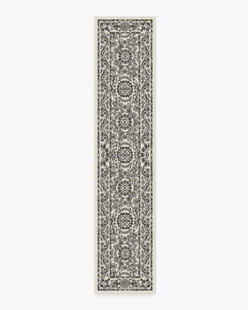 Delphina Black & White Flatwoven Rug - 75x365 - Machine Washable Area Rug - Kid & Pet Friendly - Indoor Rugs - Ruggable - image 1