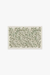 Morris & Co. Pure Willow Boughs Green Rug - 60x90 - Machine Washable Area Rug - Kid & Pet Friendly - Indoor Rugs - Ruggable - thumbnail 1