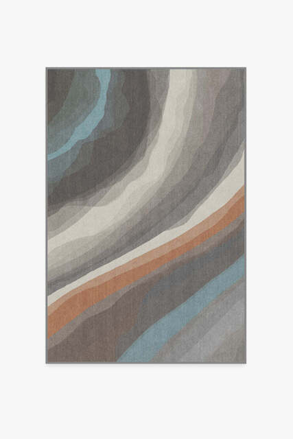 Watercolour Waves Sandstone Rug Beige - 120x185 - Machine Washable Area Rug - Kid & Pet Friendly - Indoor Rugs - Ruggable - image 1