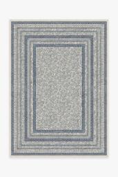 Keith Haring Delancey Ivory & Blue - 150x215 - Machine Washable Area Rug - Kid & Pet Friendly - Indoor Rugs - Ruggable - thumbnail 1