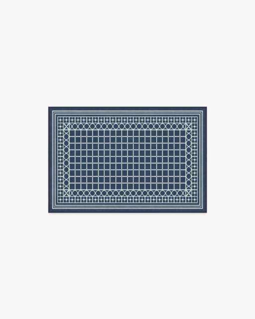 Palm Beach Navy Flatwoven Rug by Gray Malin - 60x90 - Machine Washable Area Rug - Kid & Pet Friendly - Indoor Rugs - Ruggable - image 1