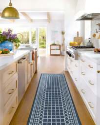 Palm Beach Navy Flatwoven Rug by Gray Malin - 60x90 - Machine Washable Area Rug - Kid & Pet Friendly - Indoor Rugs - Ruggable - thumbnail 2