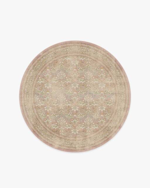 Simply Severn Soft Pink Rug by Morris & Co. - 185 Round - Machine Washable Area Rug - Kid & Pet Friendly - Indoor Rugs - Ruggable - image 1
