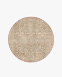 Simply Severn Soft Pink Rug by Morris & Co. - 185 Round - Machine Washable Area Rug - Kid & Pet Friendly - Indoor Rugs - Ruggable