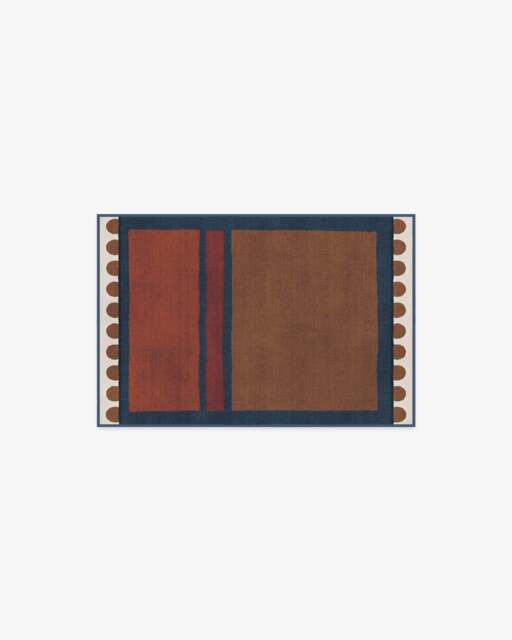 Nina Indigo & Rust Flatwoven Rug by Justina Blakeney - 60x90 - Machine Washable Area Rug - Kid & Pet Friendly - Indoor Rugs - Ruggable - image 1
