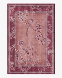 Draper Burgundy Rug by Gracie - 185x275 - Machine Washable Area Rug - Kid & Pet Friendly - Indoor Rugs - Ruggable