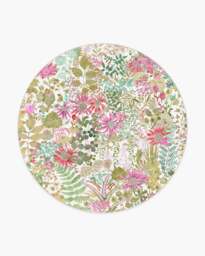 Fresco Spring Rug by Liberty Green - 245 Round - Machine Washable Area Rug - Kid & Pet Friendly - Indoor Rugs - Ruggable - thumbnail 1