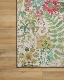 Fresco Spring Rug by Liberty Green - 245 Round - Machine Washable Area Rug - Kid & Pet Friendly - Indoor Rugs - Ruggable - thumbnail 5