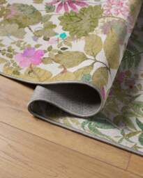 Fresco Spring Rug by Liberty Green - 245 Round - Machine Washable Area Rug - Kid & Pet Friendly - Indoor Rugs - Ruggable - thumbnail 4