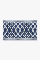 Outdoor Cleo Trellis Royal Blue Rug - 90x150 - Machine Washable Area Rug - Kid & Pet Friendly - Outdoor Rugs - Ruggable