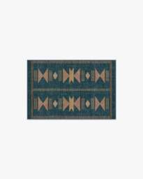 Lark Blue & Rose Rug - 60x90 - Machine Washable Area Rug - Kid & Pet Friendly - Indoor Rugs - Ruggable - thumbnail 1